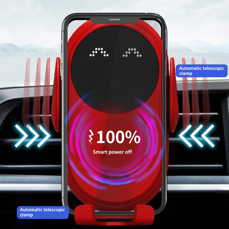 Wireless Charger Car Phone Holder  Smart Sensor Fast Charging