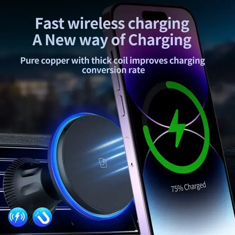 RGB Magnetic Car Wireless Charger Lonix Dropz For iPhone